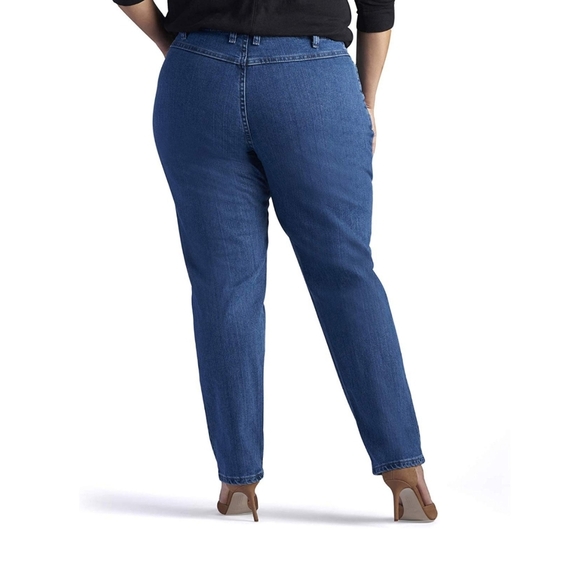 Lee Plus Size Relaxed Fit Stretch Jean Sz 16W P - Picture 2 of 8